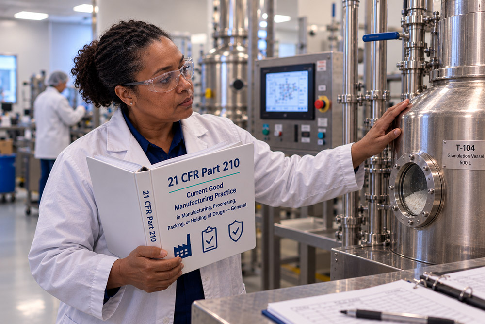 21 CFR Part 210 Current Good Manufacturing Practice in Manufacturing, Processing, Packing, or Holding of Drugs; General